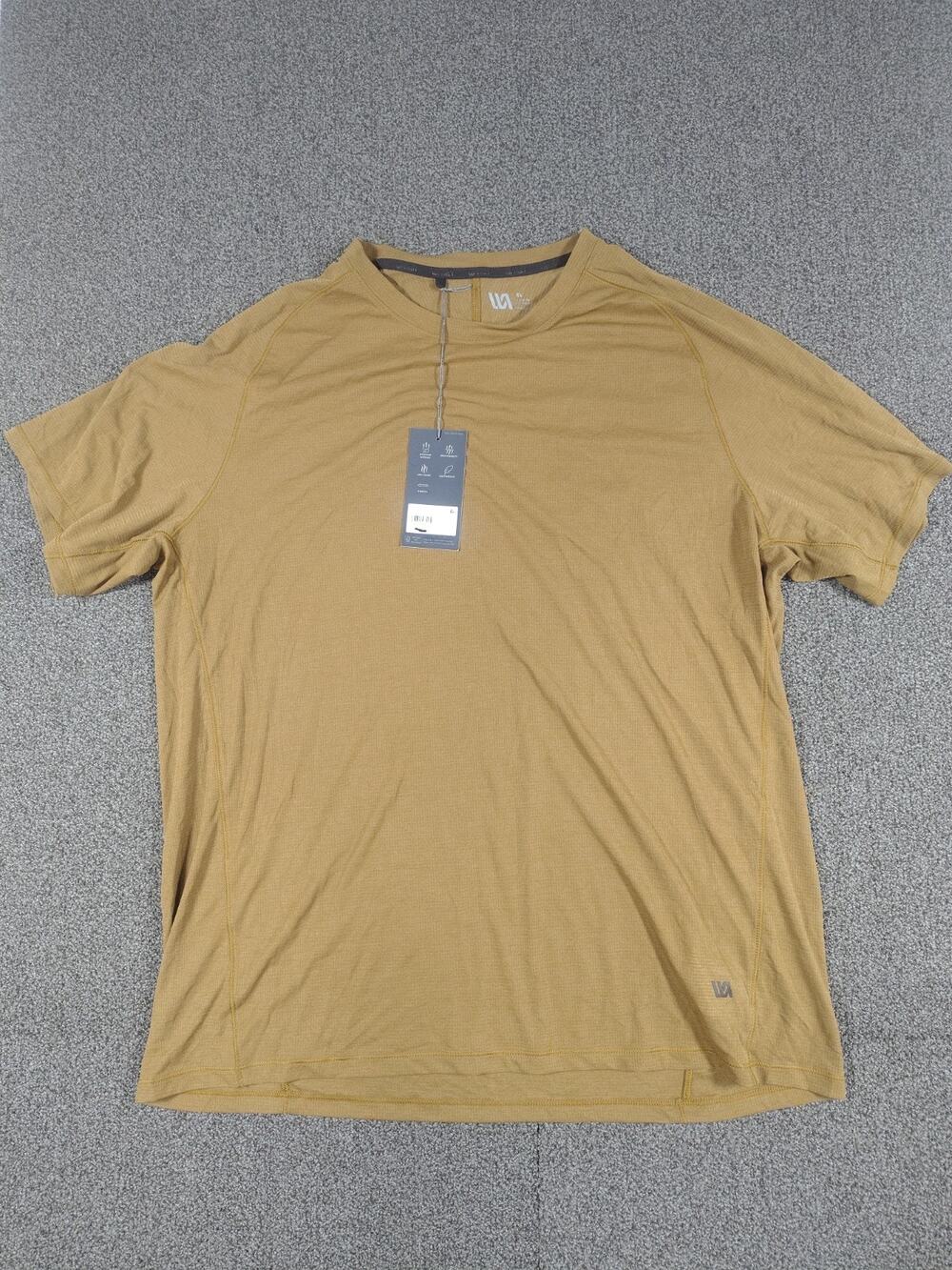 New VRST Short Sleeve Velocity Tee Brown Spice Heather Mens Size XL Fast Ship